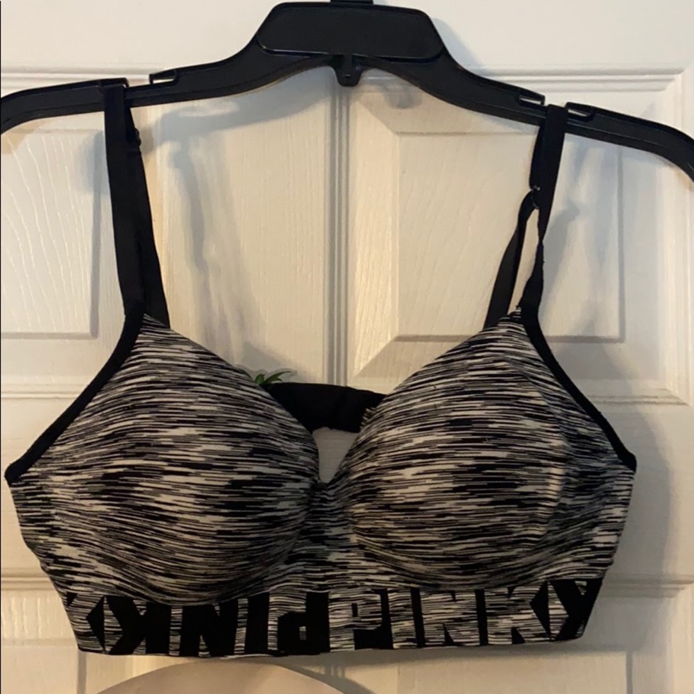 Pink sports bra